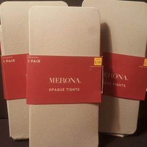 New set of 3 Merona Gray Opaque Tights S/M